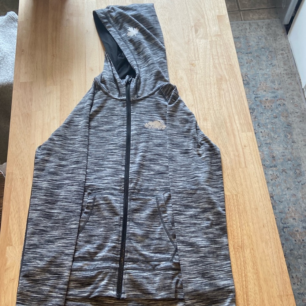 Girls size XL (11-12 years) Roots zip-up long sleeve